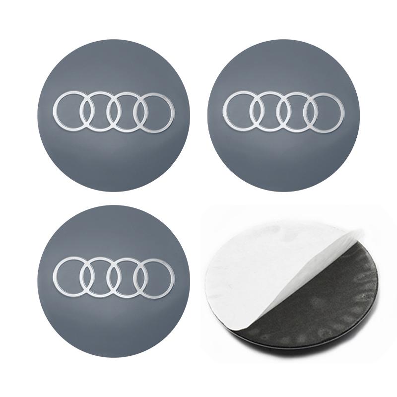 For Audi A5 4Pcs 56mm Car Wheel Hub Cap Center Sticker Emblem Badge Decal Accessories For Audi A1 A3 A4 A5 A6 A7 Q3 Q5 Q7 RS3 RS4 RS5 S3 S4