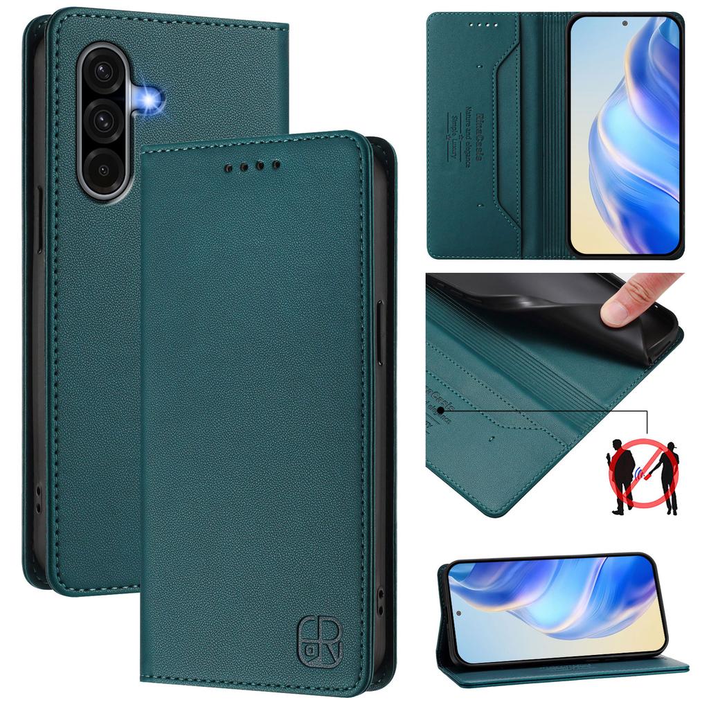 Роскошный кожаный чехол для Samsung Galaxy A56 A26 A36 A16 A06 A51 A71 A50 A55 A40 RFID-блокирующий слот для карт Магнитная подставка для притяжения Ударопрочный откидной чехол