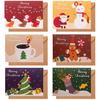 Christmas Card Set of 12, Greeting Card, Christmas, 6 Designs, Message Card, Celebration Card, Present Card, Letter of Appreciation, Thank You, Envelo