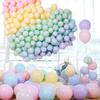 50Pcs Latex Balloons Inflatable Explosion-proof Versatile Decorative Reusable Scene Layout Candy Color Round Heart Balloons Happy Birthday Party