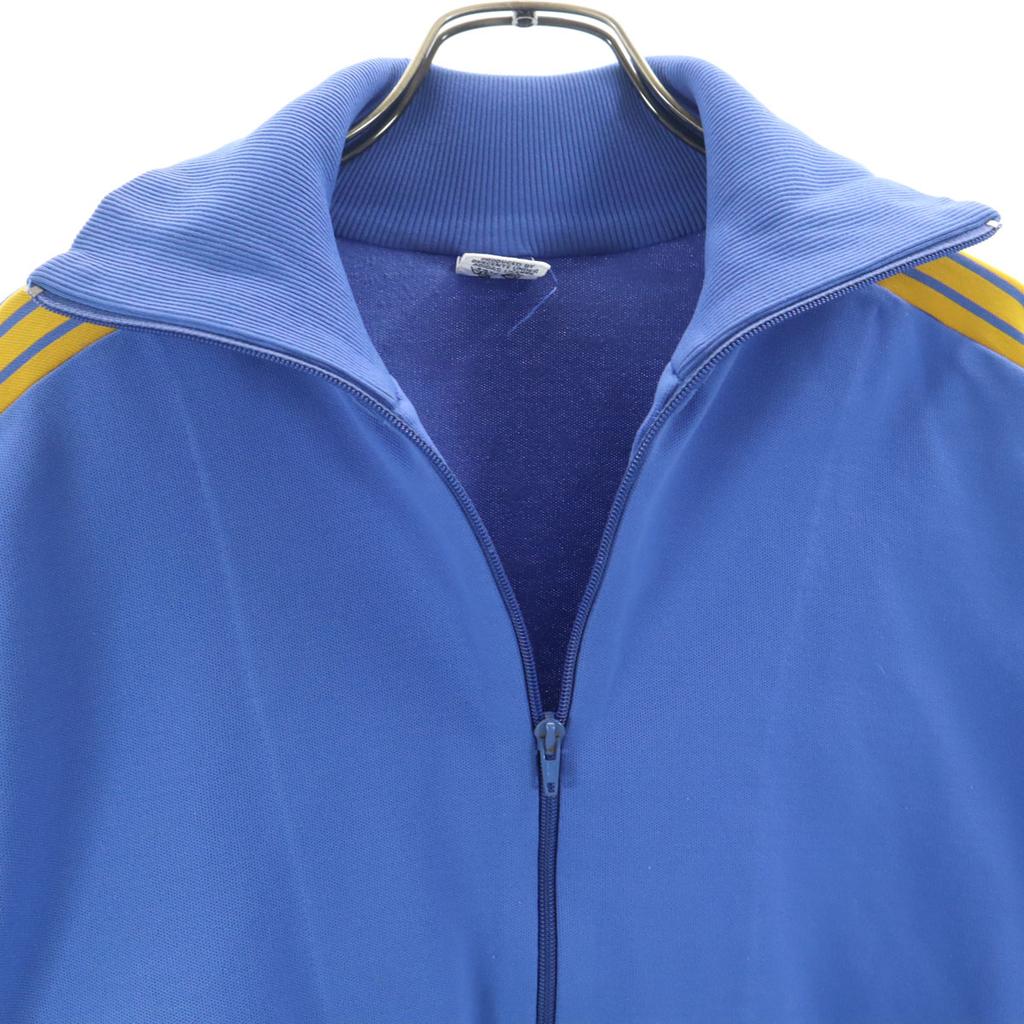Adidas 70s Vintage West German Tag Made by Descente Track Jacket 4 Blue Men's Used