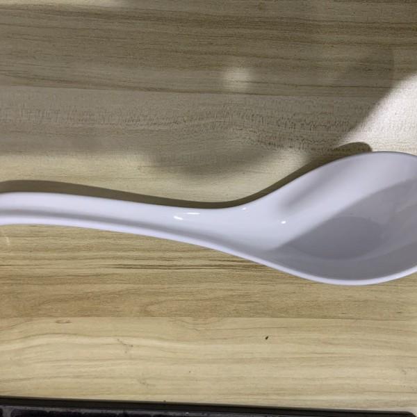 Чисто-белая керамическая ложка для супа и риса, устойчивая к высоким температурам