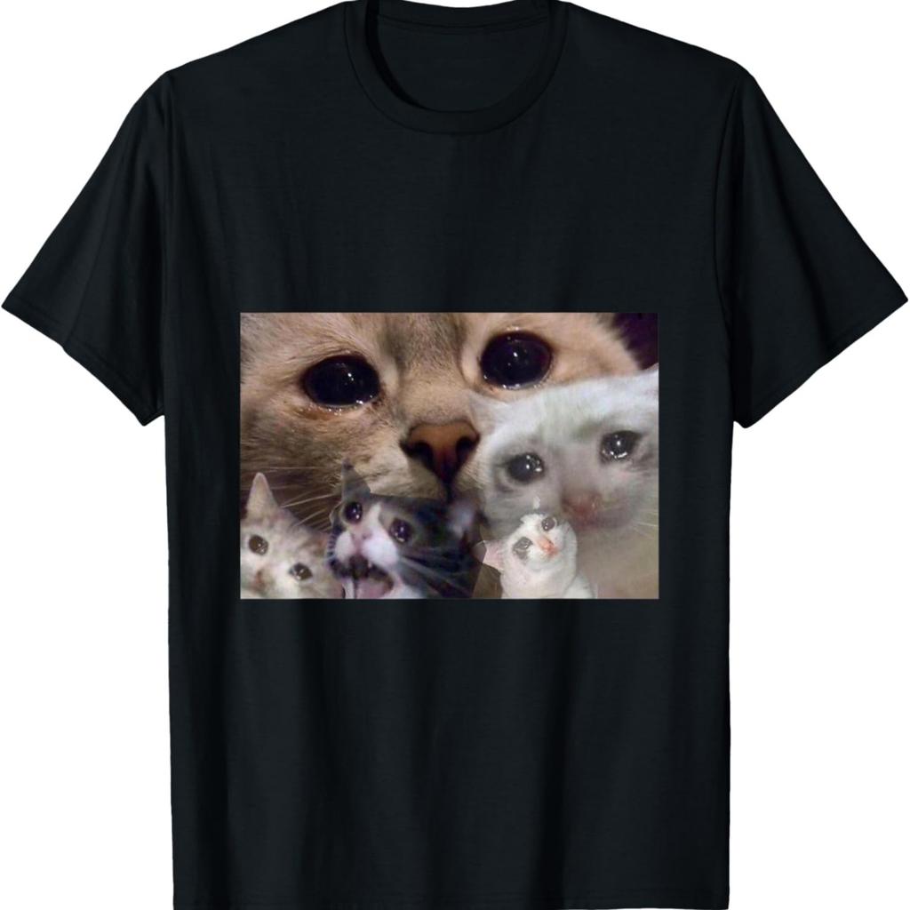 Crying Cat meme Shirt Sad cat Men Women Kids T-Shirt