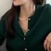 Trendy Zinc Zinc Alloy Pearl Necklace Irregular Shell Jewelry Korean Style Pendant Women Clavicle Necklace