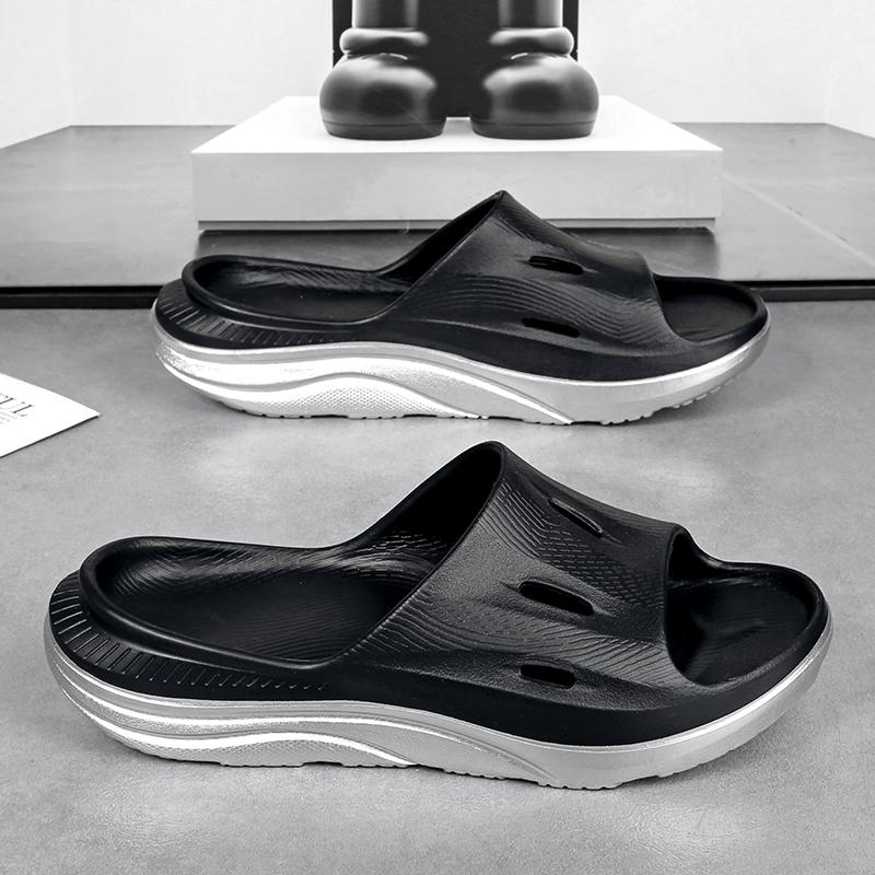 Мода Мода Мужские тапочки Легкая пляжная обувь Пара Повседневная обувь Нескользящие Домашние тапочки для ванной комнаты Уличные мужские сандалии