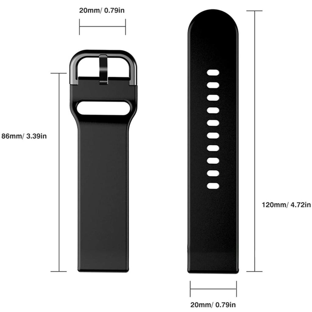 18 мм 20 мм 22 мм Силиконовый ремешок для часов Samsung Galaxy watch 42 мм 46 мм Active 2 Gear S2 S3 Honor Amazfit BIP Huawei watch gt 2 Браслет