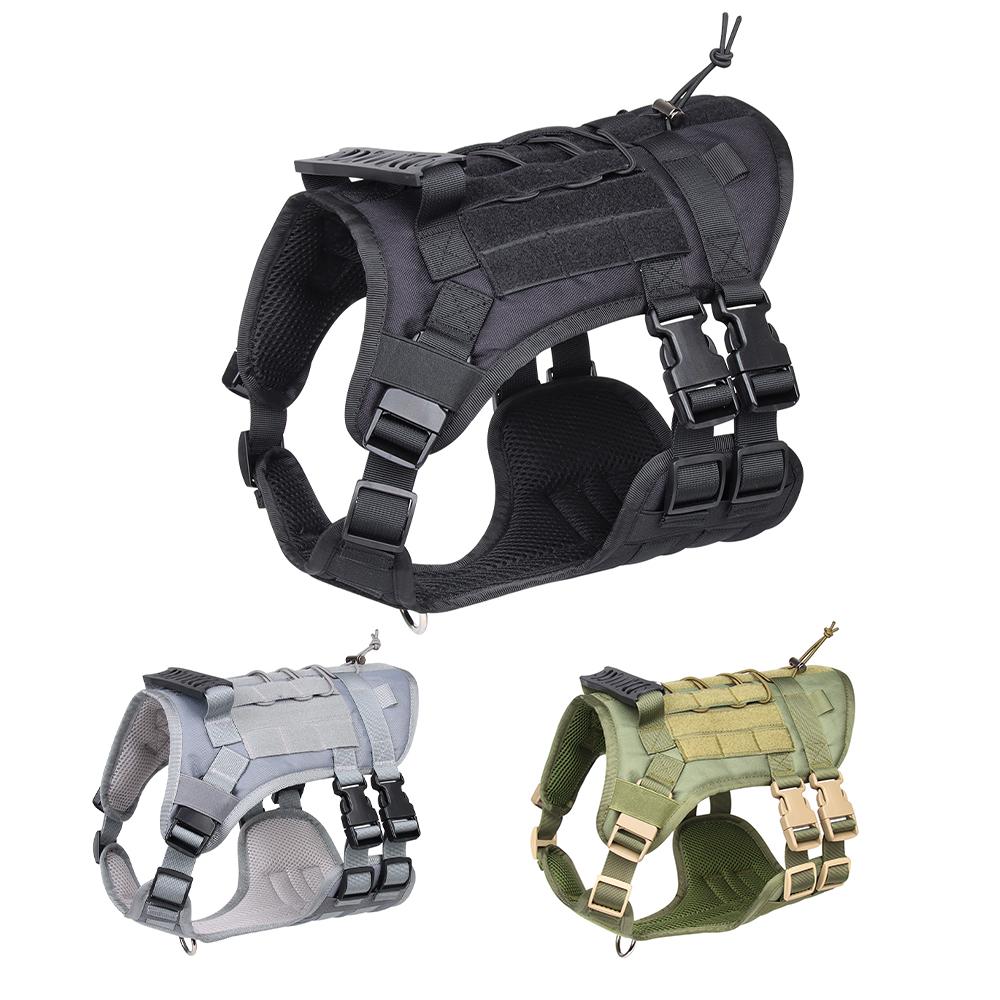 Тактический жилет для большой собаки, уличная водонепроницаемая шлейка для собаки, тактическая грудь и спина для средней и большой собаки, грудь и спина для дрессировки собаки