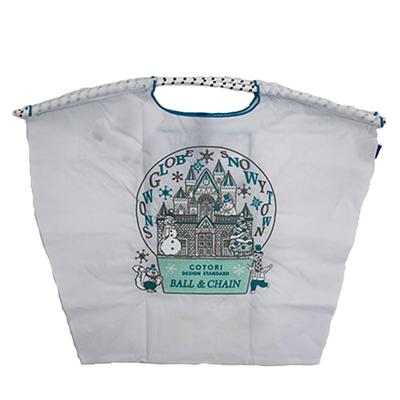 Ball and Chain Genuine Globe Размер L COTORI Collaboration Product Эко-сумка Tote Bag Embroidery 321108 [Ball & Chain] C.Snow