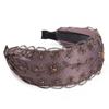 Temperament Lace Korean style Retro Crystal Flower headwear Wide edge headband Embroidery hairband
