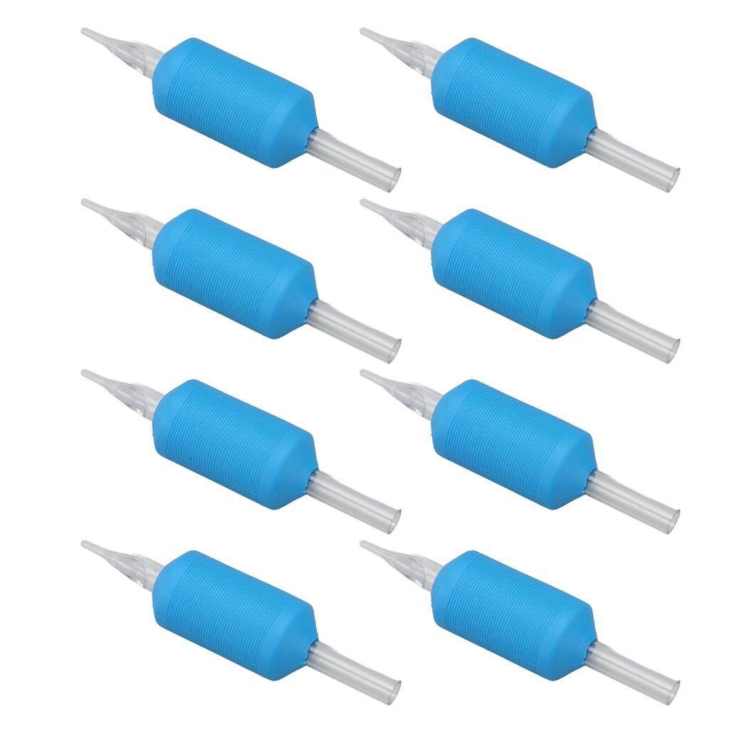 20pcs Disposable Tattoo Handle Grip Silicone Prevent Slip Tattoo Machine Grips for 5RT Needle Blue