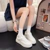 New Summer Breathable Mesh Heightening Little White Shoes Women's Shoes Lace-up Casual Board Shoes Sports Shoes