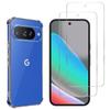 Shockproof Case - PHONILLICO - Google Pixel 10 / 10 Pro - Flexible - Transparent - 2 Tempered Glass