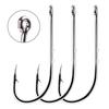 100 шт. Крючки рыболовные с шипами из высокоуглеродистой стали с колечком на цевье, двойной бородкой, длинным цевьем, прямым ушком для морской рыбалки