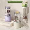 Makeup Brush Storage Bucket Rotatable Design Easy To Clean Dust-Proof Large Capacity Makeup Brush Stand