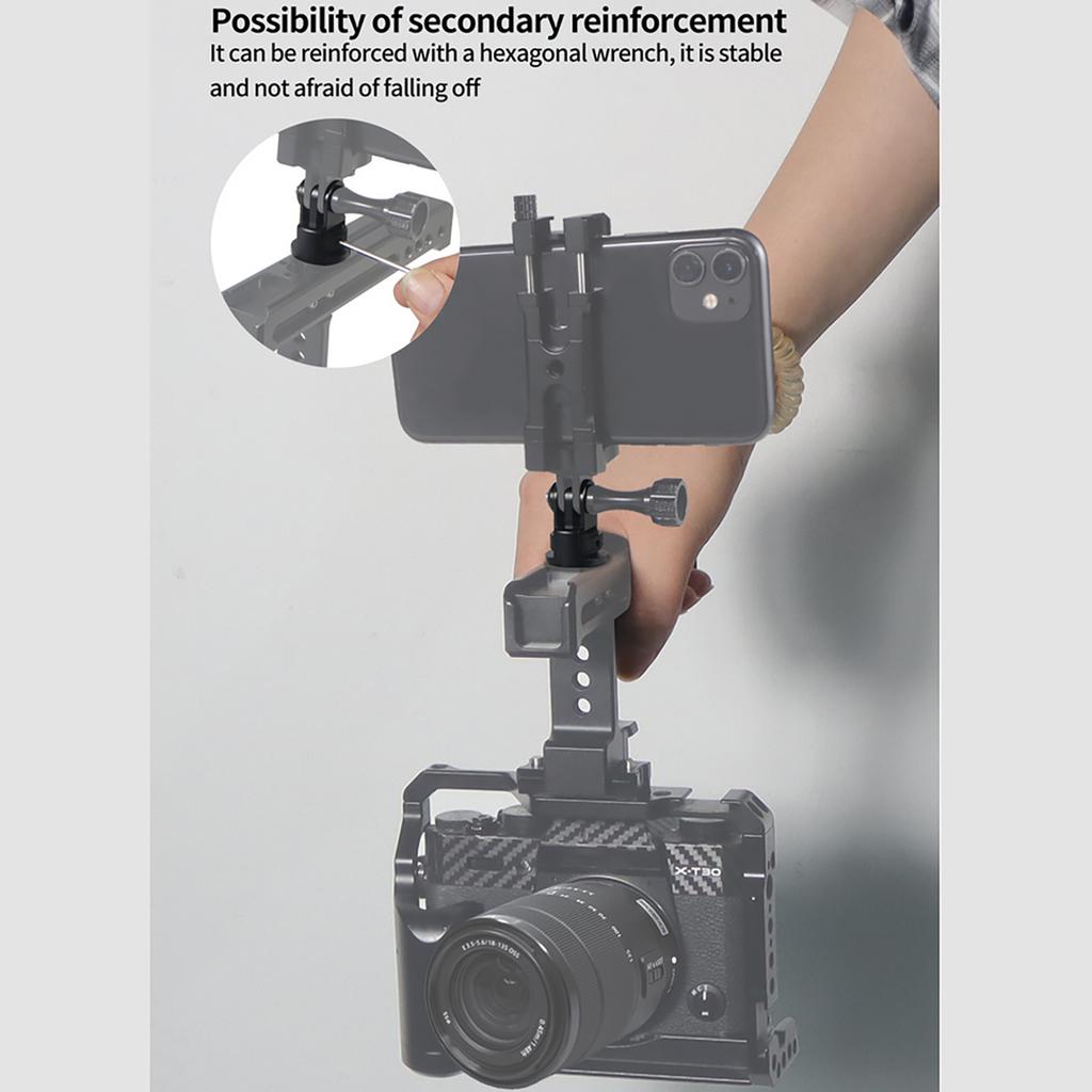 Алюминиевый адаптер с поворотом на 360° для GoPro Insta360, регулируемое крепление, резьба 1/4", кронштейн для подключения к штативу, аксессуар для экшн-камеры