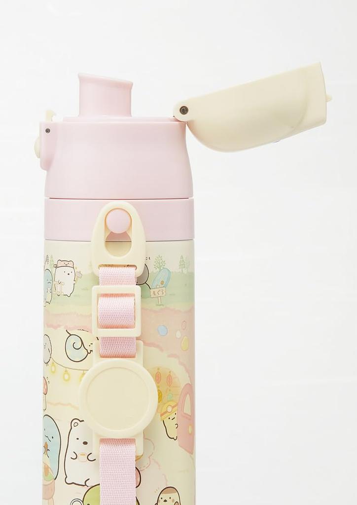 Skater Бутылка для воды из нержавеющей стали для питья 470 мл Sumikko Gurashi Mole House, легкая, для холодного хранения, спортивная бутылка, симпатичная