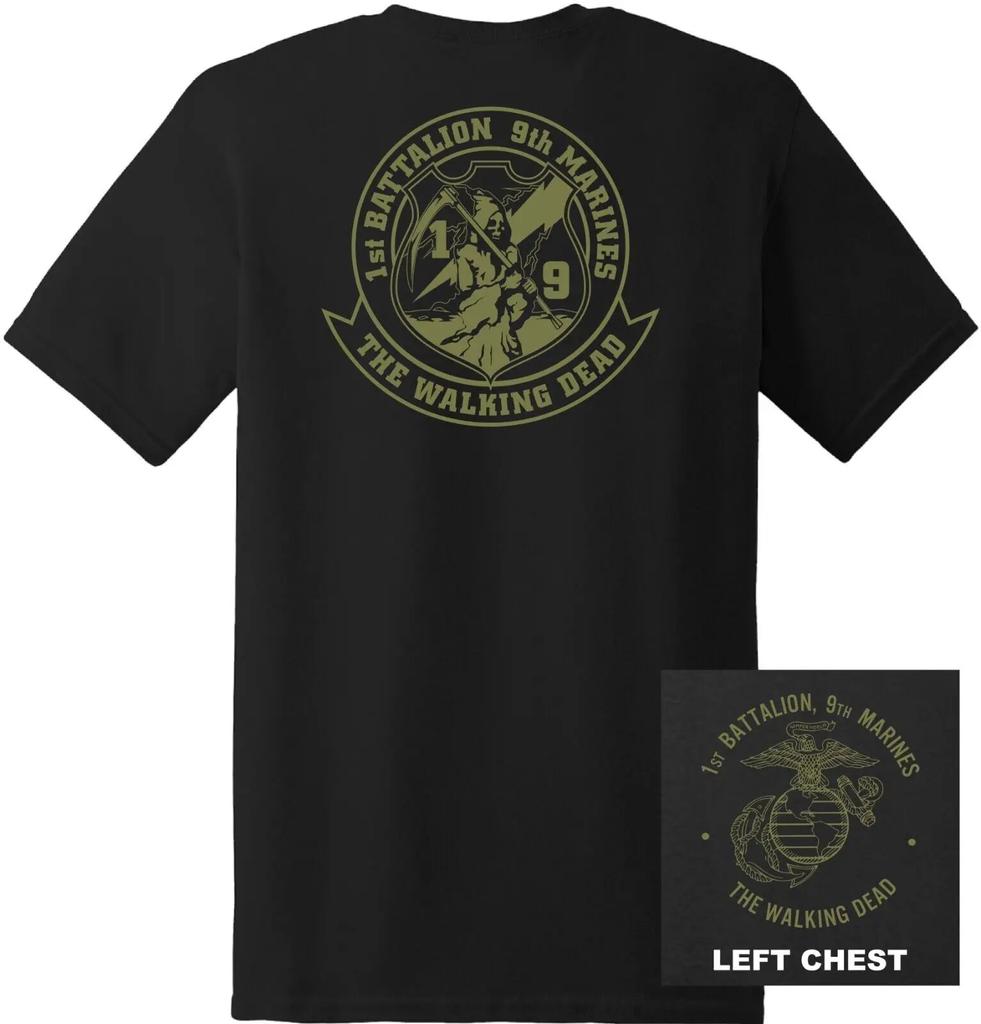 US Marine Corps 1st Battalion 9th Marines Regiment TShirt 100 Cotton ONeck Short Sleeve Summer Casual Mens Tshirt Size S3XL