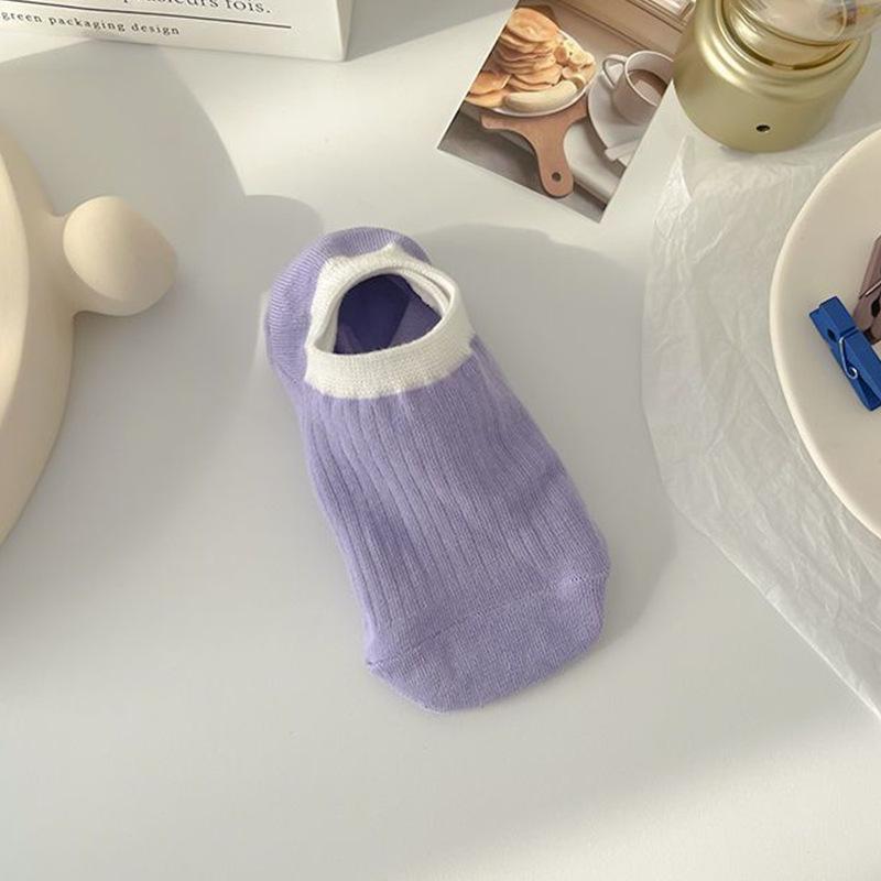 Носки-лодочки в лесном стиле, носки контрастного цвета, женские силиконовые нескользящие носки, носки-лодочки радужного цвета, соответствующие цветам