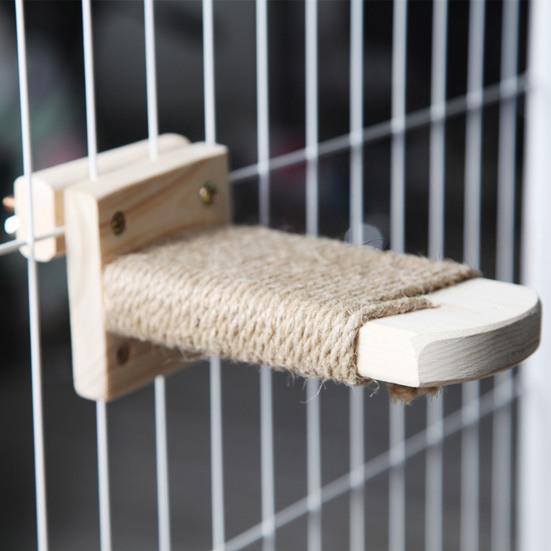 Лестницы для кошек, по которым можно подняться в клетку, покрытые сизалем и пенькой, когтеточки для домашних животных, насест для мебели, полка для клетки, лестница с установочными винтами
