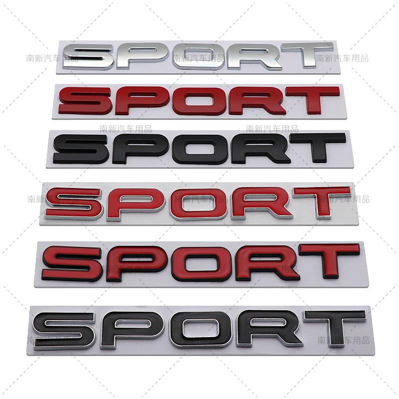 BGW1 Metal Sticker SPORT Letters Emblem Car Rear Trunk Badge Car Styling Decal For Land Range Rover SV Autobiography Discovery