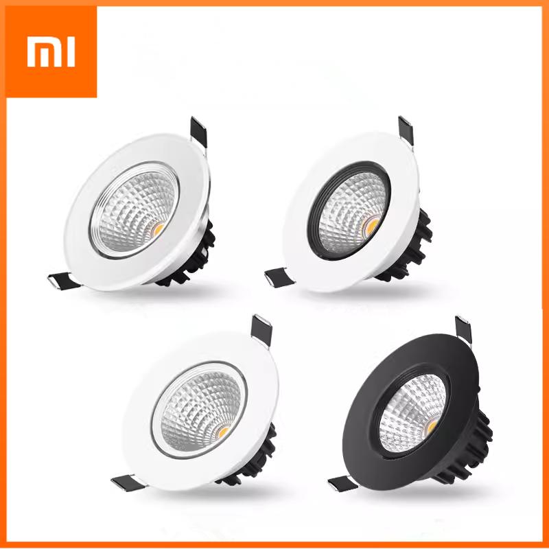 Xiaomi Встраиваемые светодиодные потолочные светильники с регулируемой яркостью 5W7W/9W12W15W/18W20W COB Потолочные светильники Споты С регулируемым углом AC90-260V CRI90 Для дома