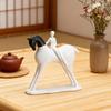 Yousheng Abstract Man Black White Horse Figurine Modern Minimalist Artistic Horse Statue Resin Sculpture Home Office Desktop Decoration Ornament