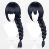 Парик для косплея Amanai Riko 60 см, синий, черный, большой, плетеный, термостойкий, синтетический, парики в стиле аниме + шапочка для парика