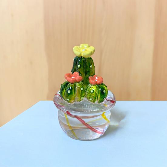 Декор интерьера ручной работы уникальный очаровательный миниатюрный настольный кактус ремесло бонсай орнамент