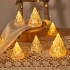 2pcs LED Lighting Christmas Tree Crystal  Lamp Atmosphere Night Light Electronic Candle Lamp  Home