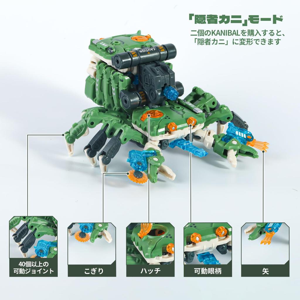 BEASTBOX 52TOYS KANIBAL Transforming Cube To Highly Articulated Action Transforms Into a Mecha or No Batteries Perfect Gift for and Collectors BB-16