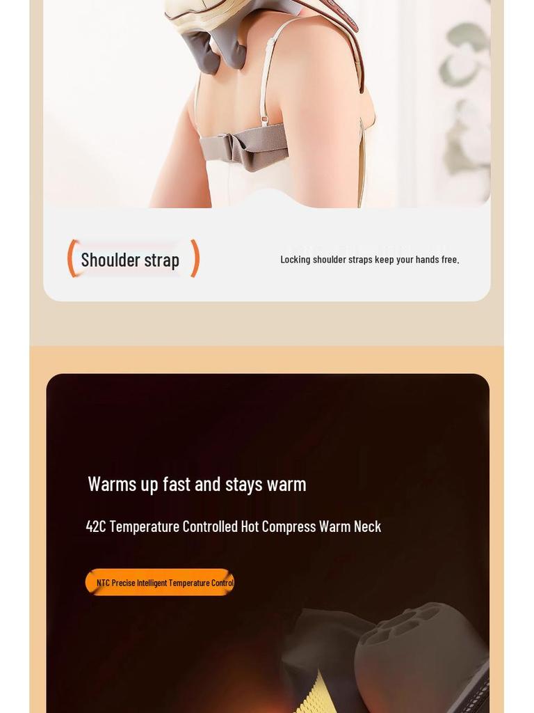 Multifunctional Cross-Border Neck & Shoulder Massager: Heating, Kneading, and Trapezius Relief Device