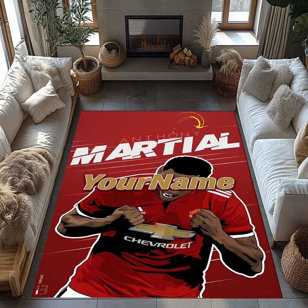 Manchester Customizable Name Carpet Perfect for Entryway Balcony Game Room Hallway Antislip Carpet Decorate Offices Birthday/Christmas Gift