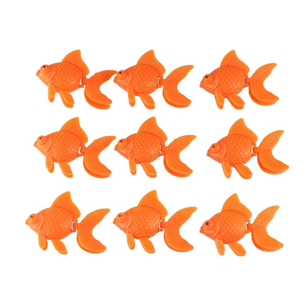 10pcs Lifelike Realistic Goldfish Simulation Moving Goldfish Plastic Gold Fish Landscaping