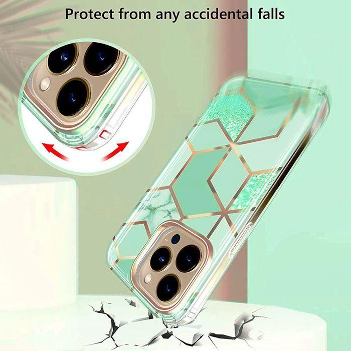 Coque de protection - BOOLING - pour Samsung Galaxy S25 Ultra - Antichoc - Silicone + PC - Motif Marbre Turquoise