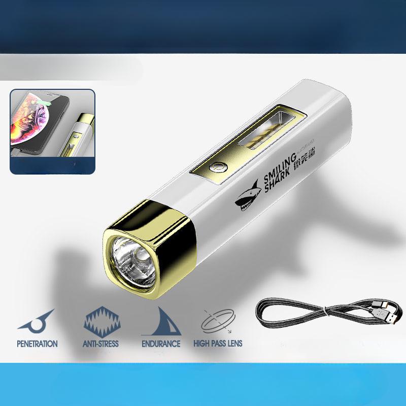 Мини-сильный фонарик, прожектор, боковые фонари, портативный, маленький, для походов, для ежедневной переноски, фонарик с аккумулятором