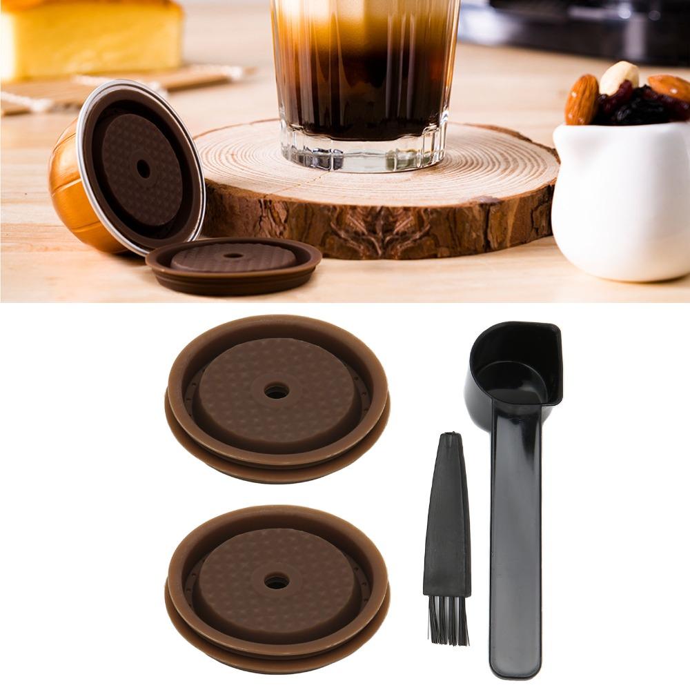 Food Grade Silicone Reusable Coffee Capsule Lid Easy Clean Reusable Capsule Lid Daily Home Brewing