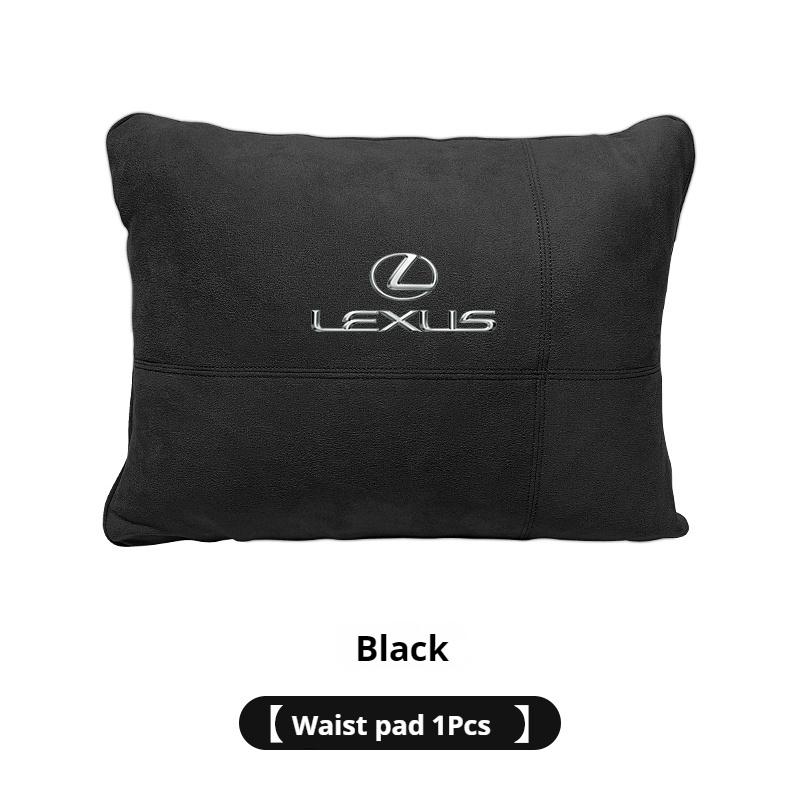 Suede Car Headrest Neck Support Pillow Seat Waist Cushion For Lexus F Sport ES200 ES300 LS500h RX300 GS300 IS300 LX570 CT200h NX
