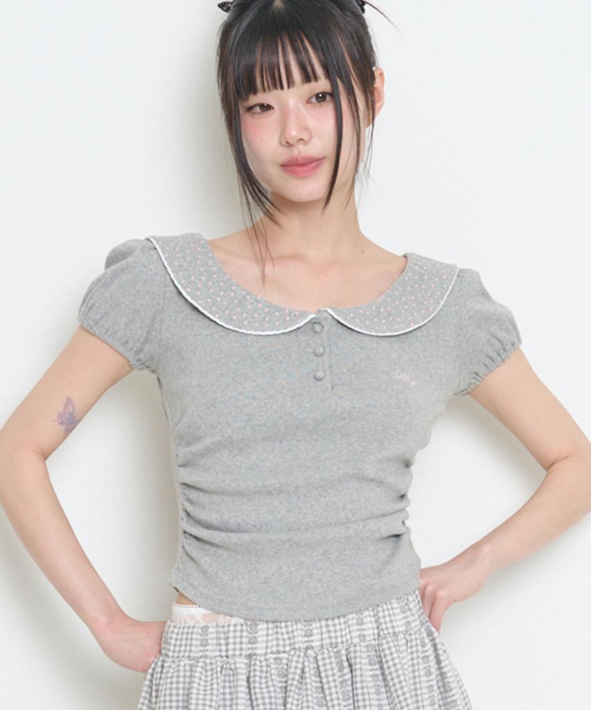 ILLIGO Petit Puff Collar Tee Melange