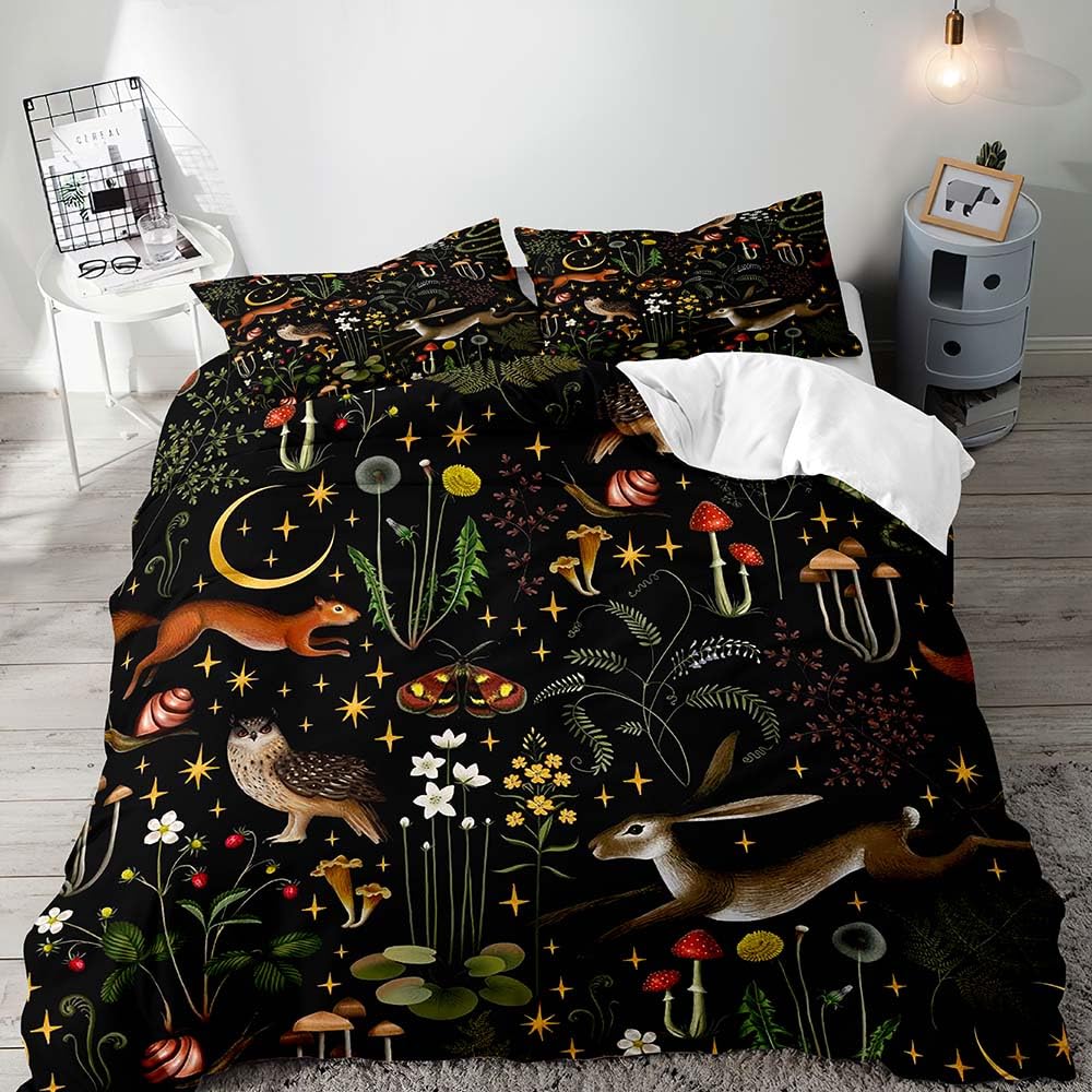 Cute Squirrel Duvet Cover Sets Boys Girls Queen King Size Kids Teens Bedspread Cover Bedroom Decor No Comforter Lightweight Down