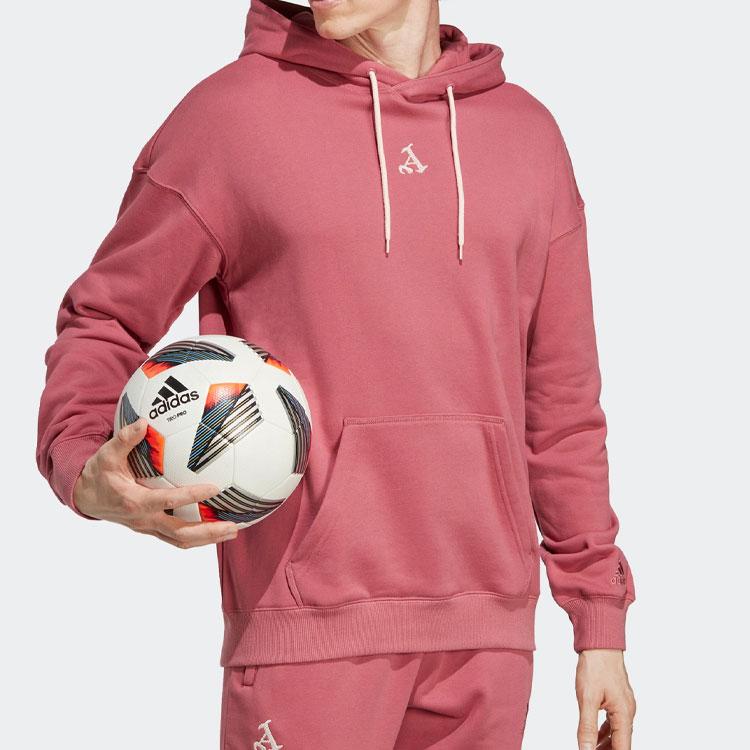 Adidas Arsenal Series Solid Color Logo Hoodie Men Rock-Pink HT4457