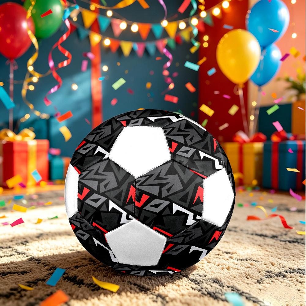 1pc Abstract Geometric Lightweight PVC Training Soccer Ball, Size 5, Suitable for Indoor and Outdoor TrainingGift y60375