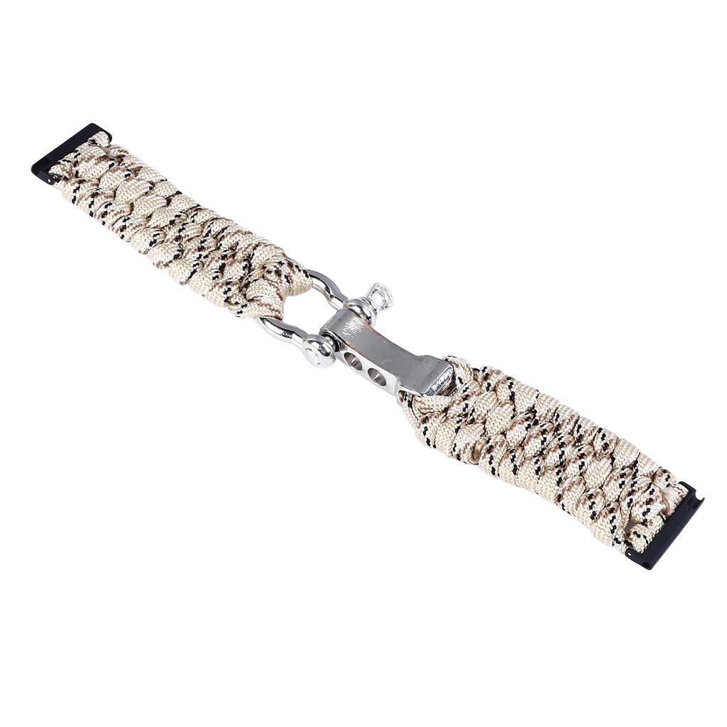 Replacement Watch Strap Watch Woven Band Nylon Paracord Woven Handmade Watch Strap for Suunto 7 9 D5i 24mm Desert