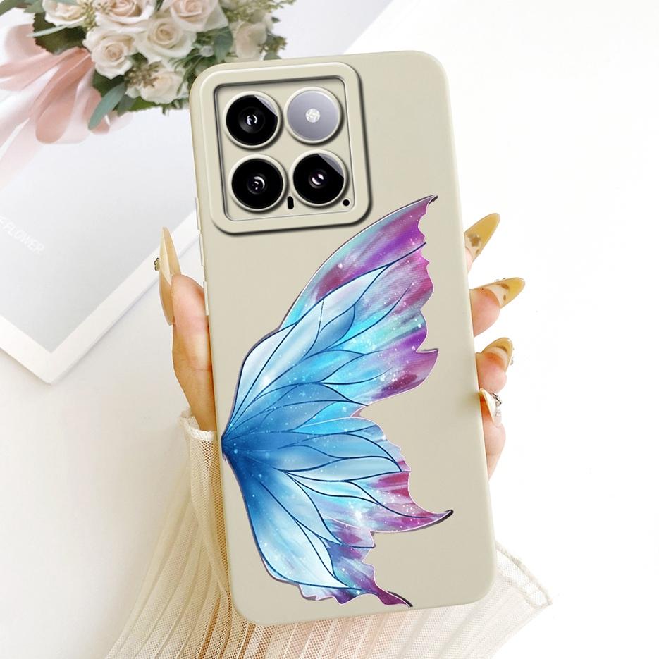 Чехол для Xiaomi Mi 14 Pro Крутой Чехол с Рисунком Совы и Дракона Мягкий Силикон Матовый Чехол для Телефона Для Xiaomi 14 Pro Mi14 5G Задняя Крышка Сумки