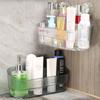 No-Drill Suction Cup Storage Rack Transparent Large Capacity Wall-Mounted Shelf Rack Waterproof Strong Load-Bearing