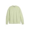 Y-3 Ss22 Solid Color Logo Print Crew Neck Long Sleeve Sweatshirt Men Sweatshirt Green HG6216