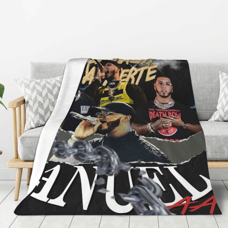 Индивидуальное Ультрамягкое Флисовое Пледовое Одеяло Anuel AA Real Hasta La Muerte Теплые Фланелевые Одеяла для Кровати Машины Дивана Стеганое Одеяло