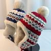 Retro Warm Hat Autumn Winter Ski Cap Fashion Knitted Hat  for Women