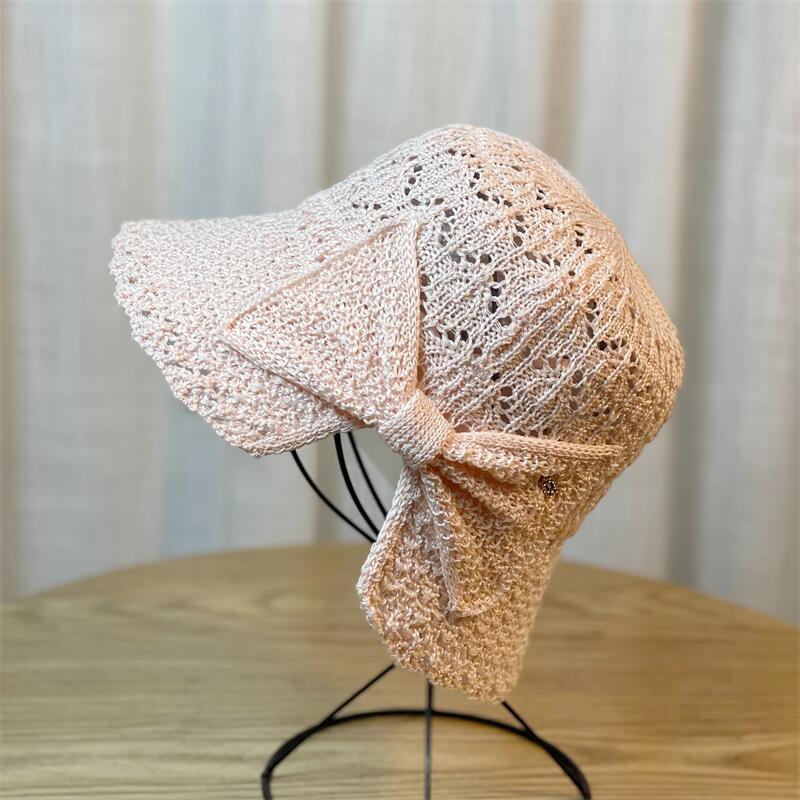Шляпа рыбака, детская, новая, весенне-летняя, полая, дышащая, солнцезащитная шляпа, элегантный бант, модная, шляпа-тазик