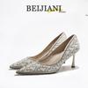 BEIJIANI Rhinestone Pearl High Heel Bridal Shoes - Comfortable Wedding & Bridesmaid Heels