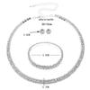 3 шт./компл. свадебные украшения для женщин, Очарование серебряного цвета, ожерелье, серьги, браслет, ювелирные изделия для свадебной вечеринки